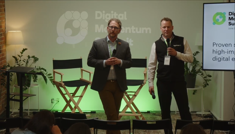 John Pehlar and Scott Snowden presenting at the Digital Momentum Summit in Toronto